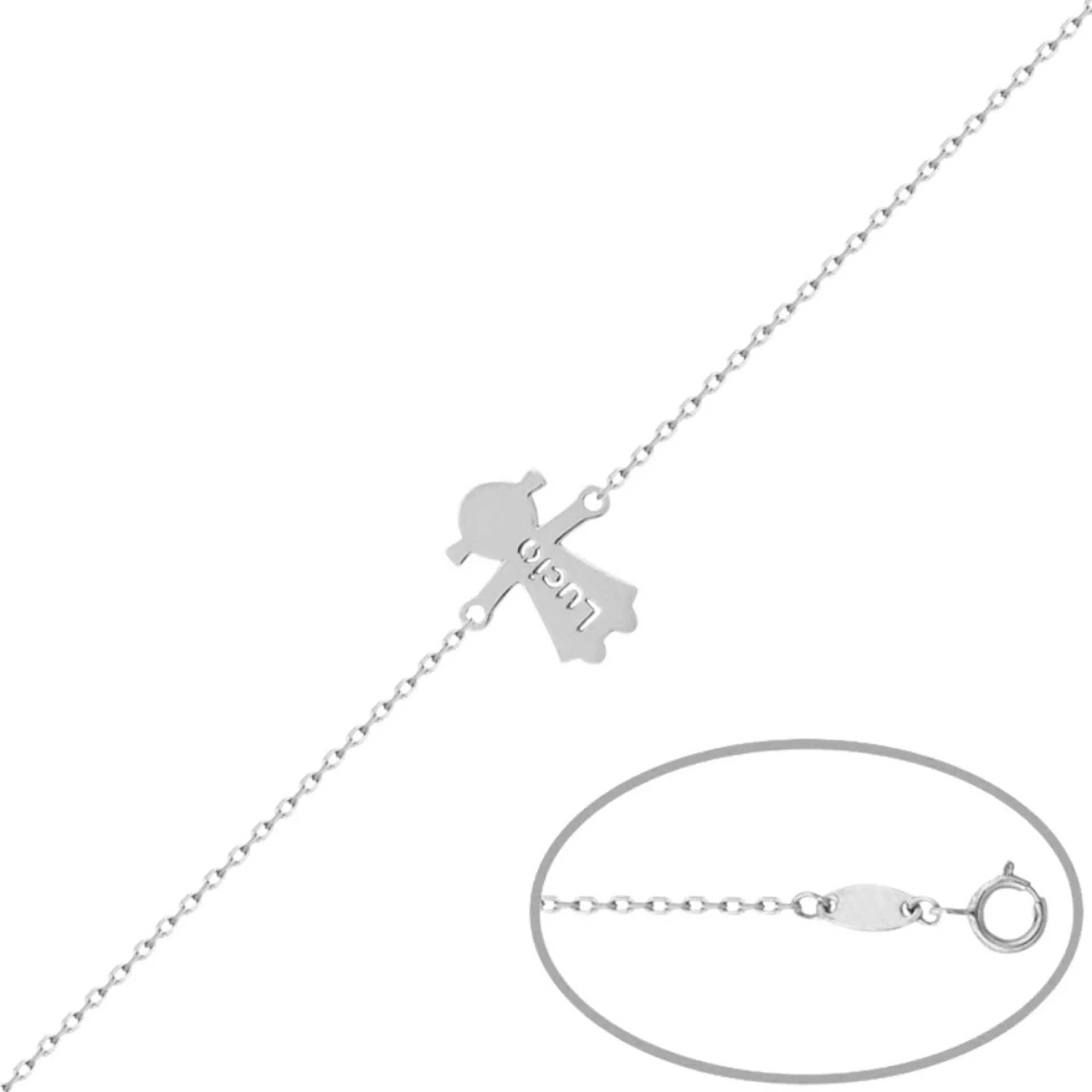 Pulsera personalizada niña plata 1