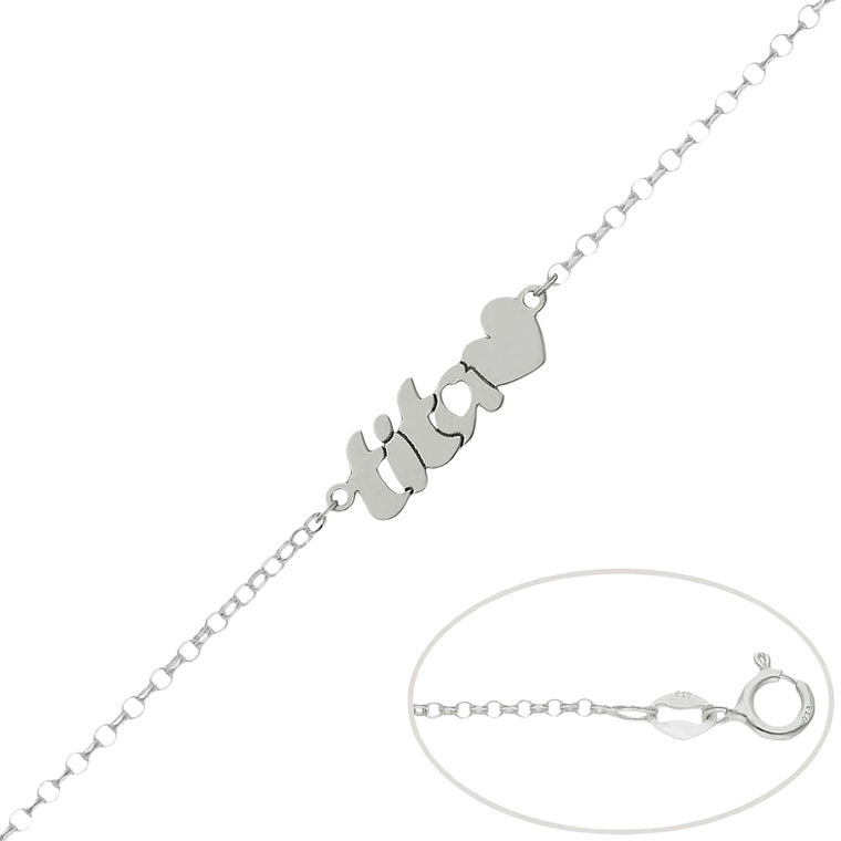 Pulsera personalizada de tita plata 1