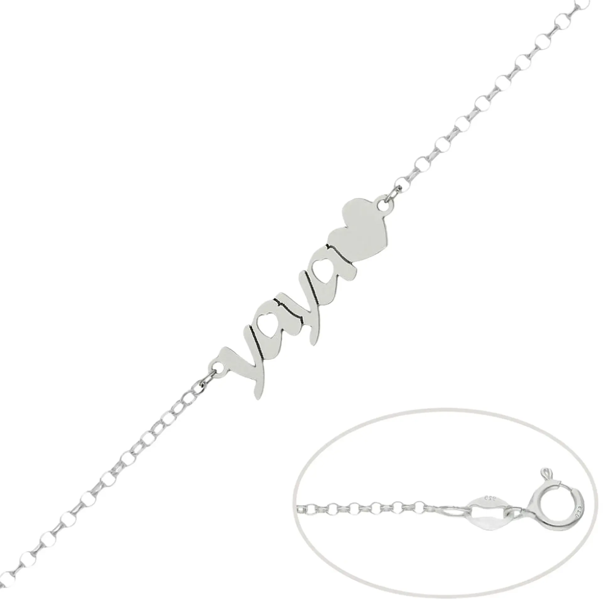 Pulsera personalizada de yaya plata 1