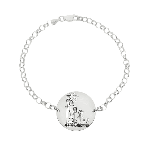 Pulsera familiar plata