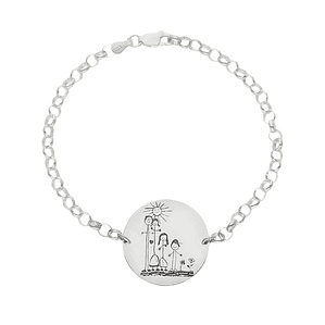 Pulsera familiar plata