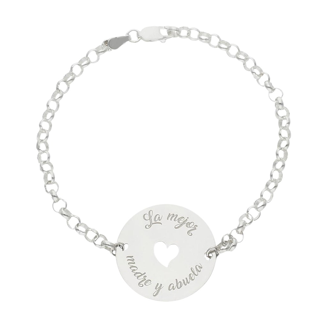 Pulsera personalizada abuela plata 1