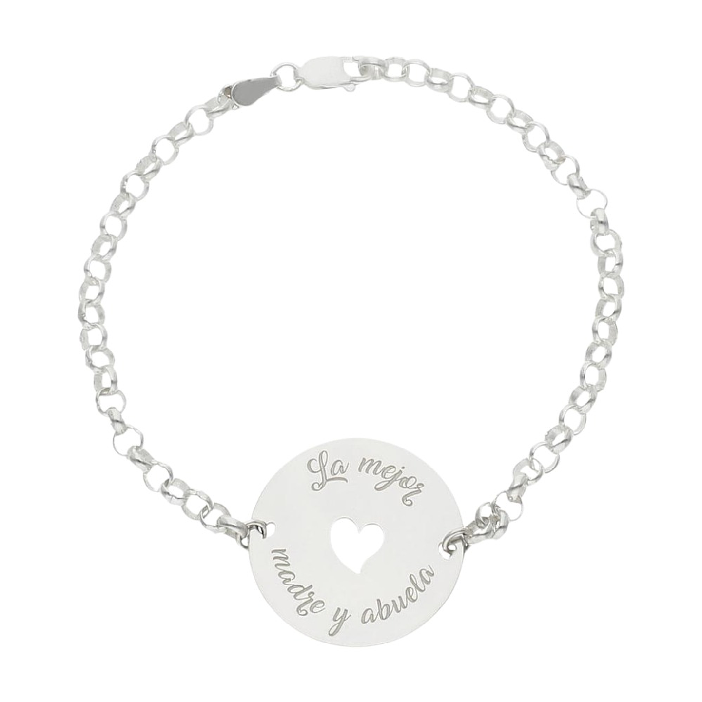 Pulsera personalizada abuela plata 1