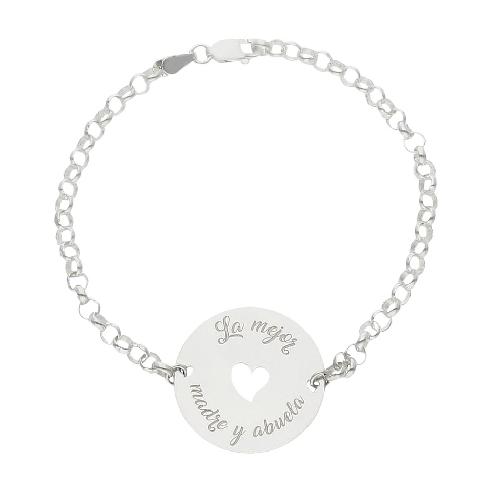 Pulsera personalizada abuela plata 1