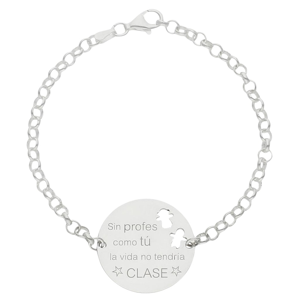 Pulsera personalizada para los maestros plata 1