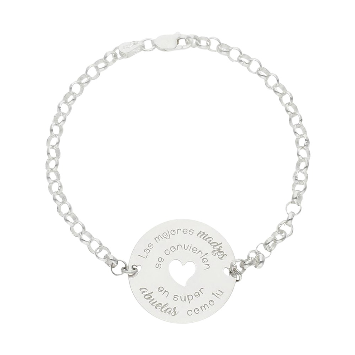 Pulsera personalizada abuela leyenda plata 1