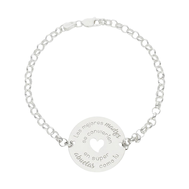 Pulsera personalizada abuela leyenda plata 1
