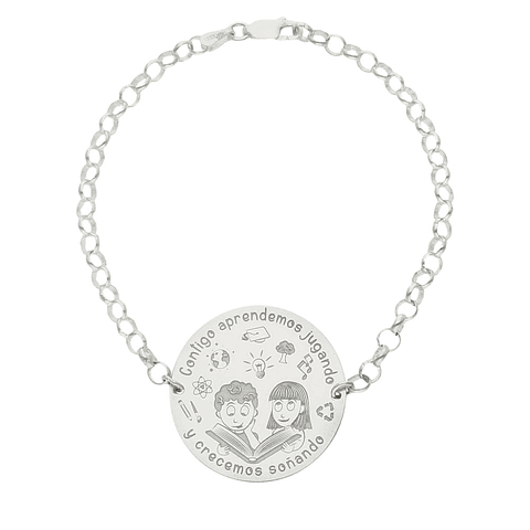 Pulsera personalizada alumnos plata 