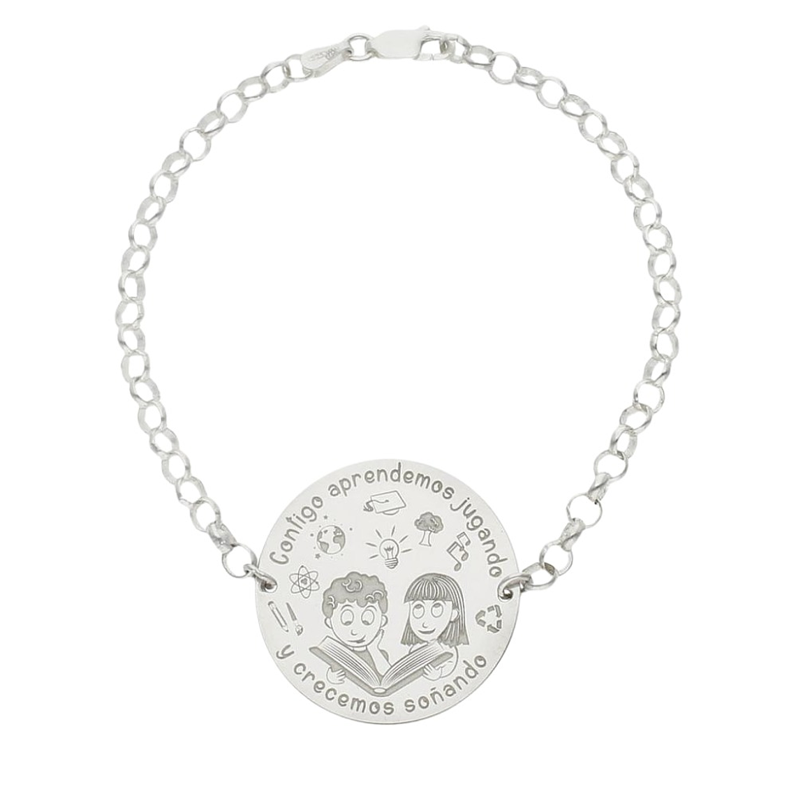 Pulsera personalizada alumnos plata  1