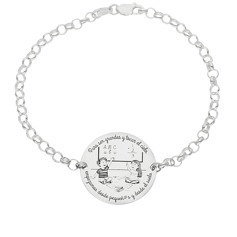 Pulsera personalizada de niños plata