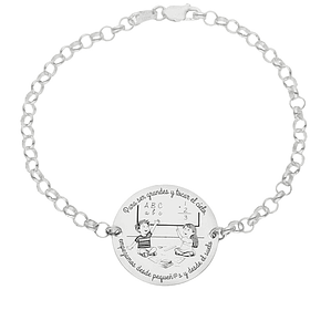 Pulsera personalizada de niños plata