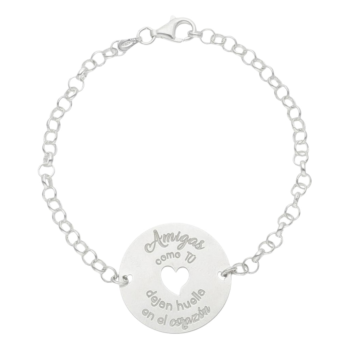 Pulsera personalizada para amiga plata 2