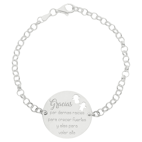 Pulsera personalizada para las maestras plata