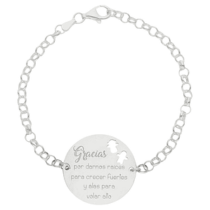 Pulsera personalizada para las maestras plata