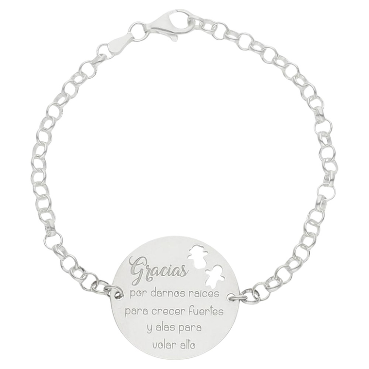 Pulsera personalizada para las maestras plata 1