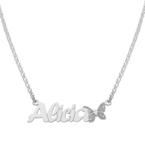 Colgante personalizado con nombre plata