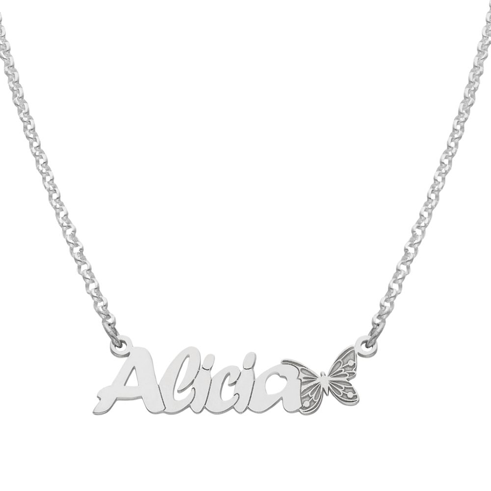 Colgante personalizado con nombre plata 1
