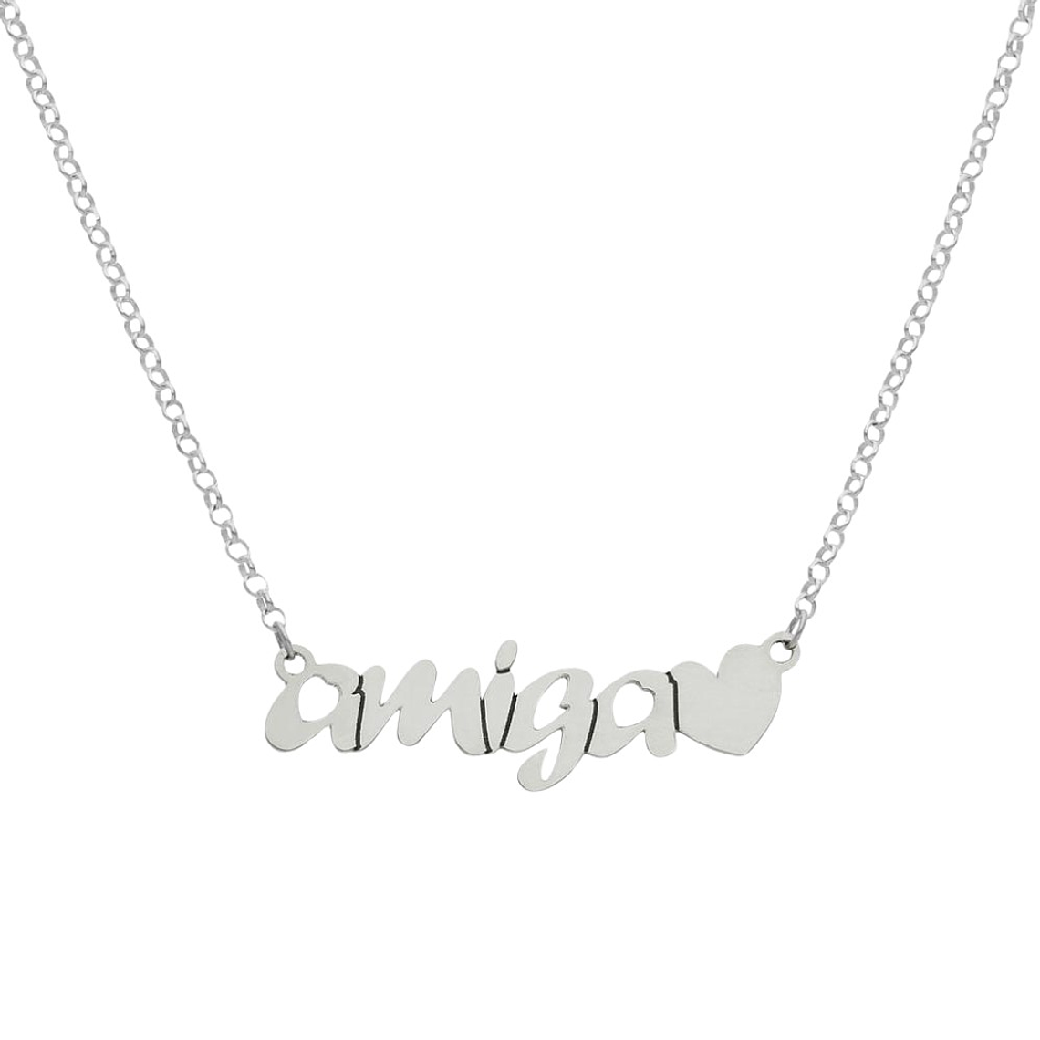 Colgante personalizado de amiga plata  1