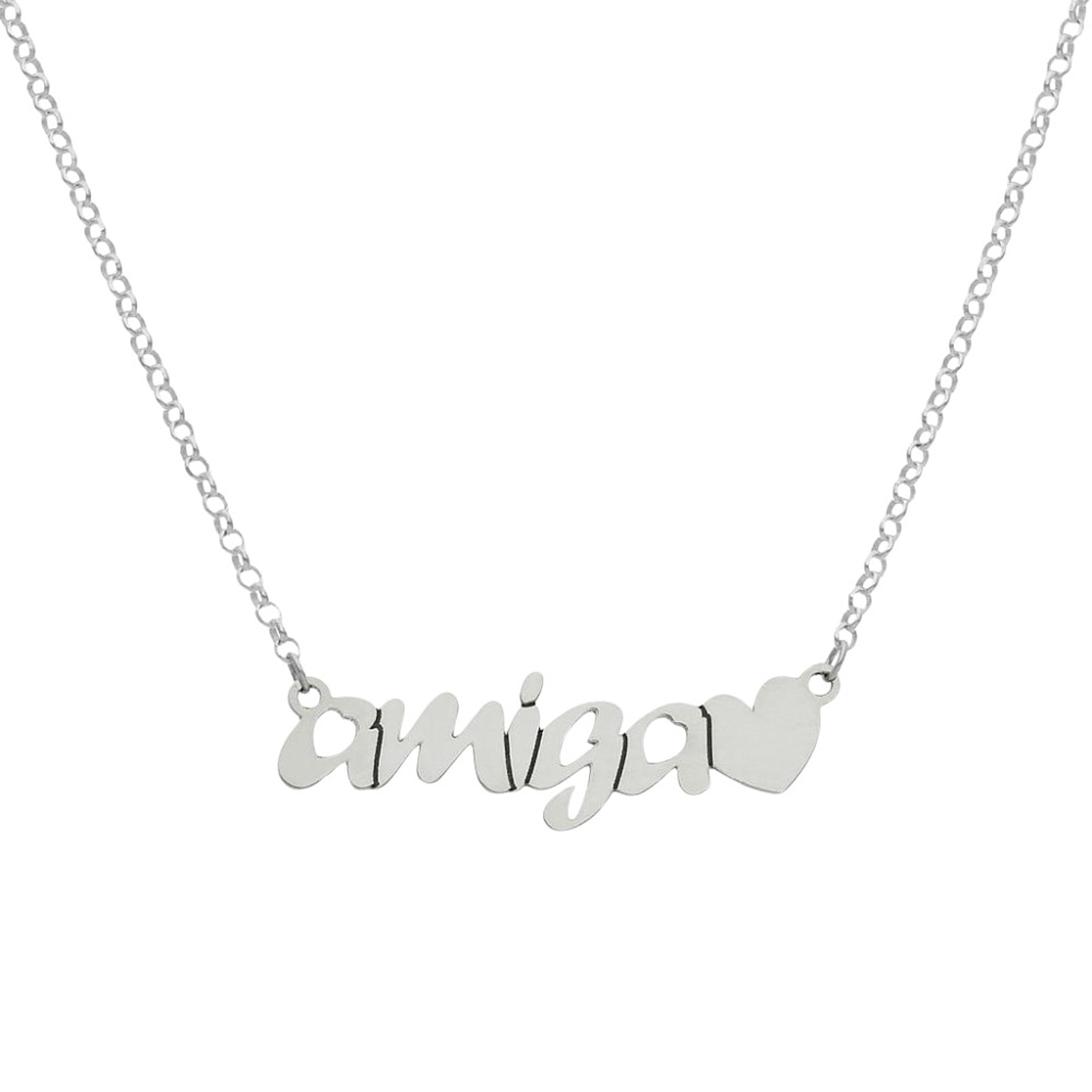 Colgante personalizado de amiga plata  1