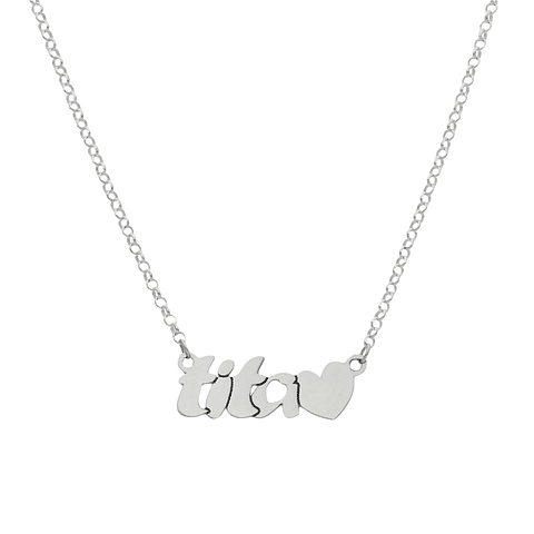 Colgante personalizado tita plata