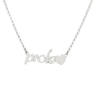 Colgante personalizado profe plata