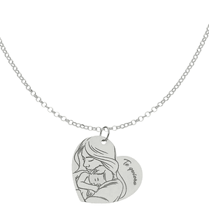 Colgante personalizado te quiero mamá plata