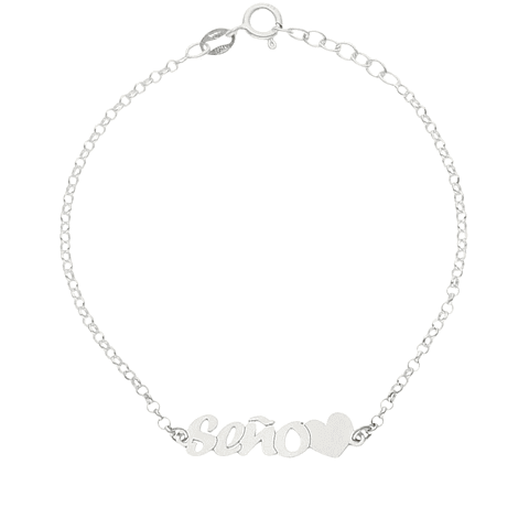 Pulsera personalizada seño plata