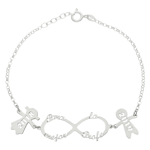 Pulsera personalizada para la mejor profe cursos plata