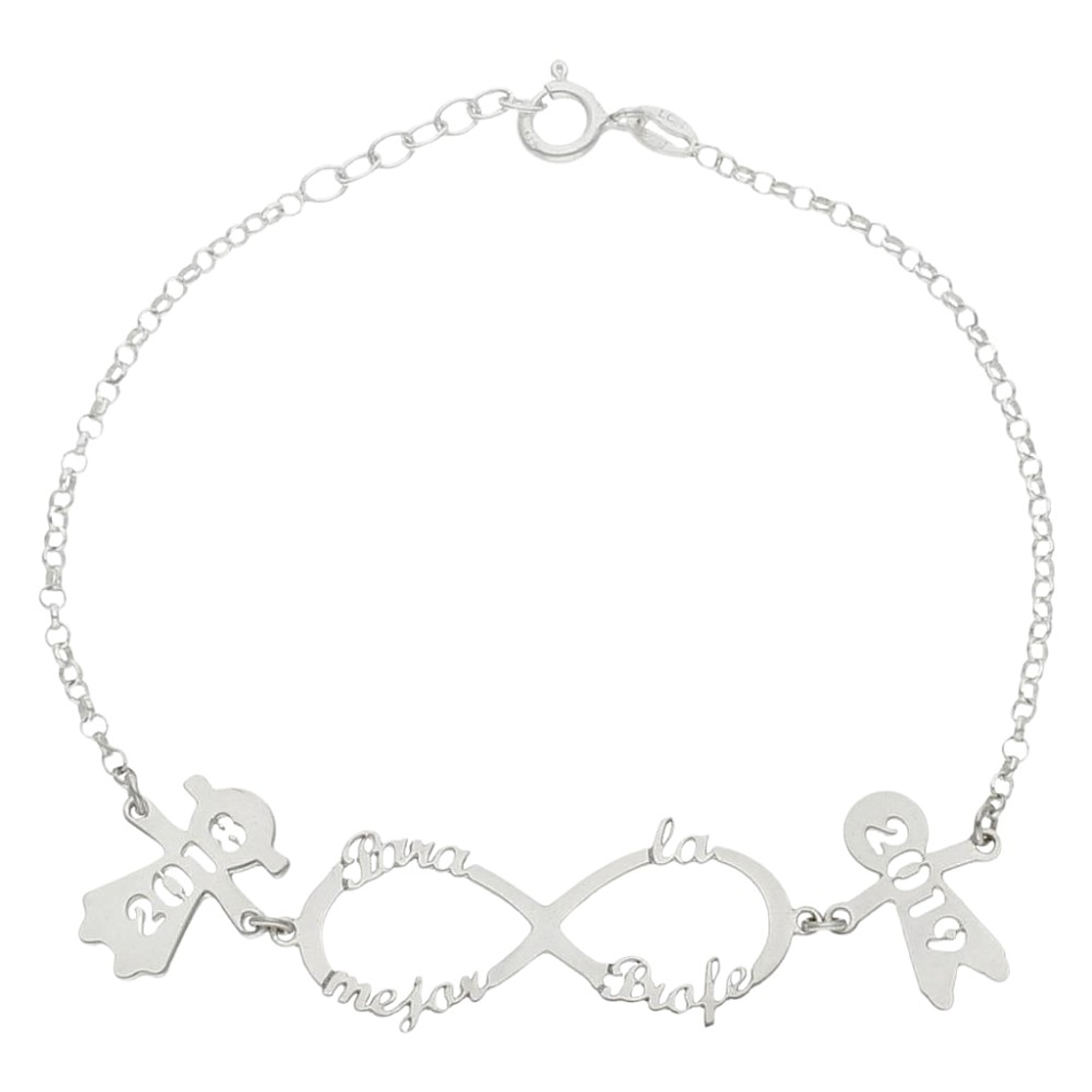 Pulsera personalizada para la mejor profe cursos plata 1