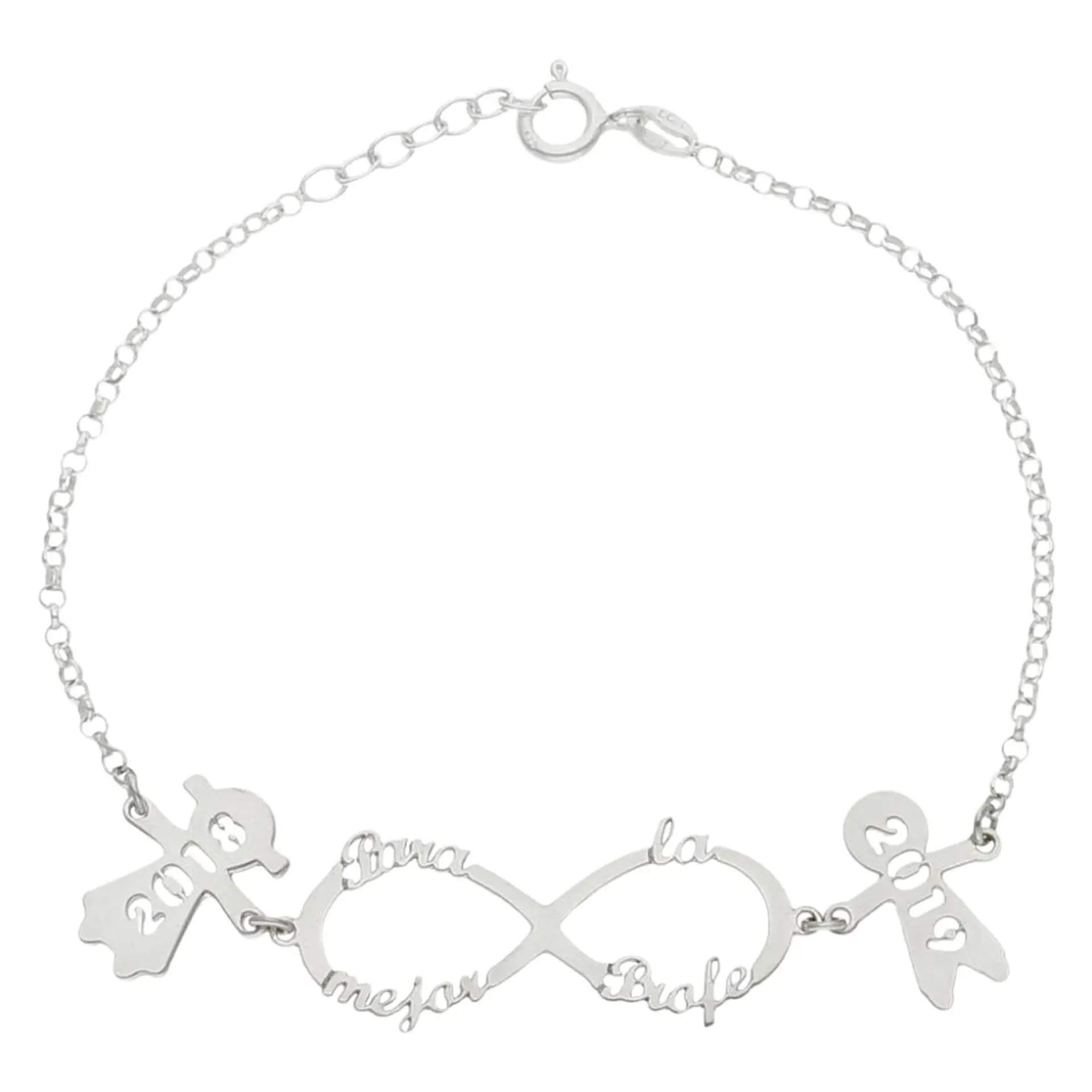 Pulsera personalizada para la mejor profe cursos plata 1