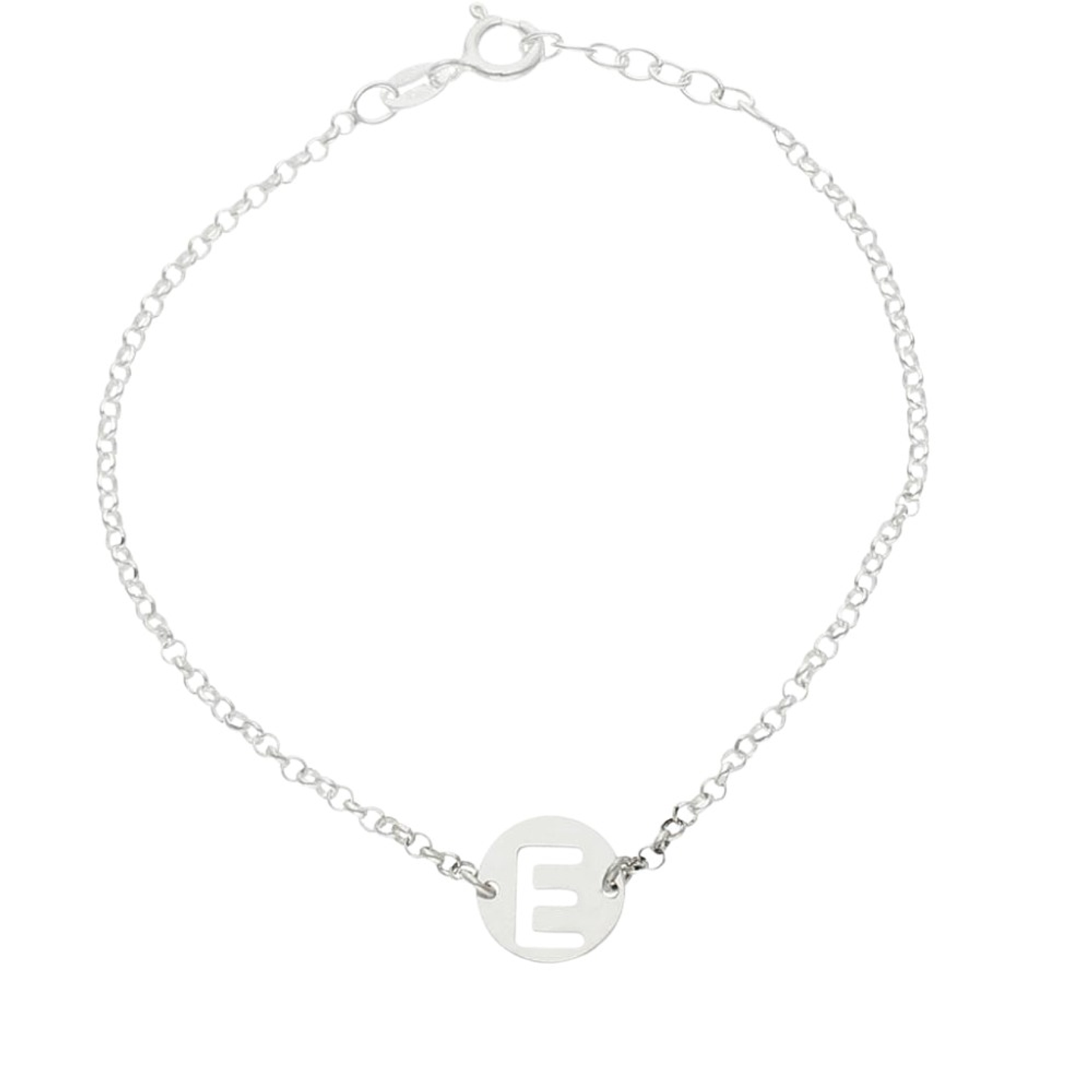 Pulsera personalizada inicial plata 1