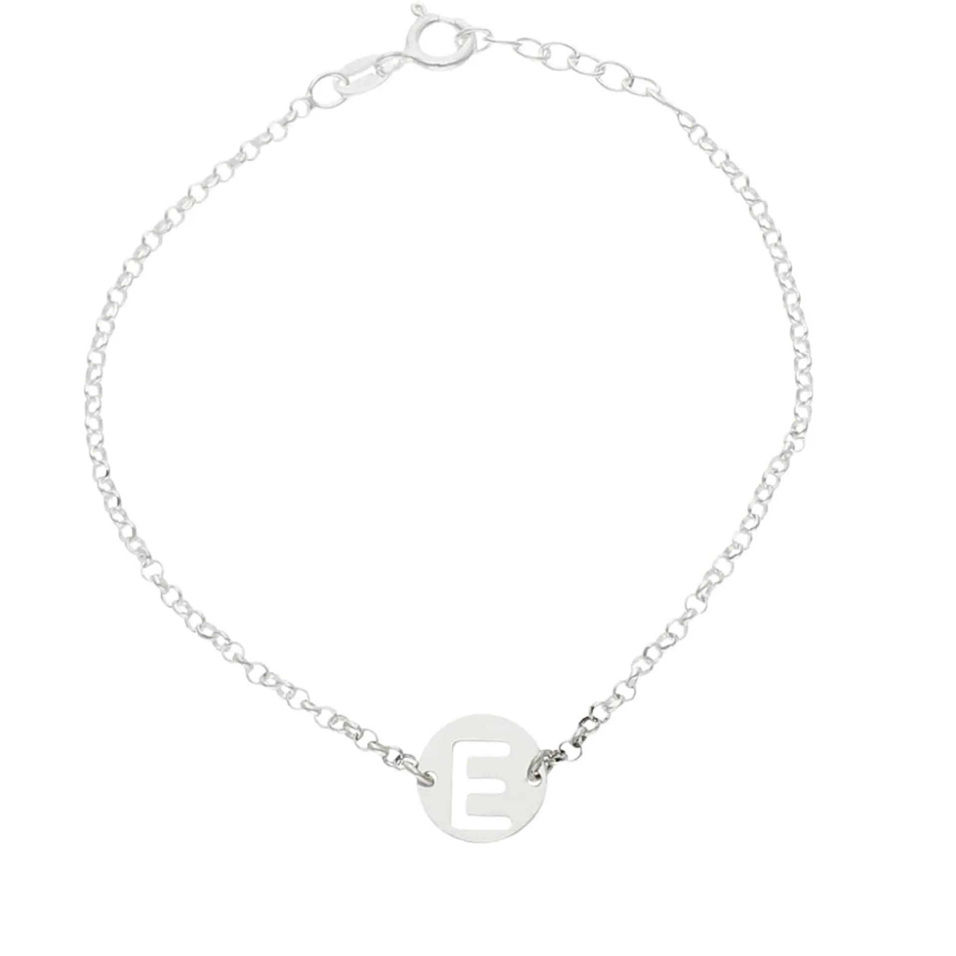 Pulsera personalizada inicial plata 1