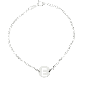 Pulsera personalizada inicial plata