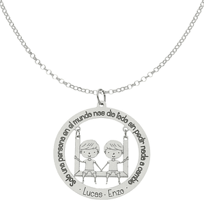 Gargantilla personalizada de niños plata