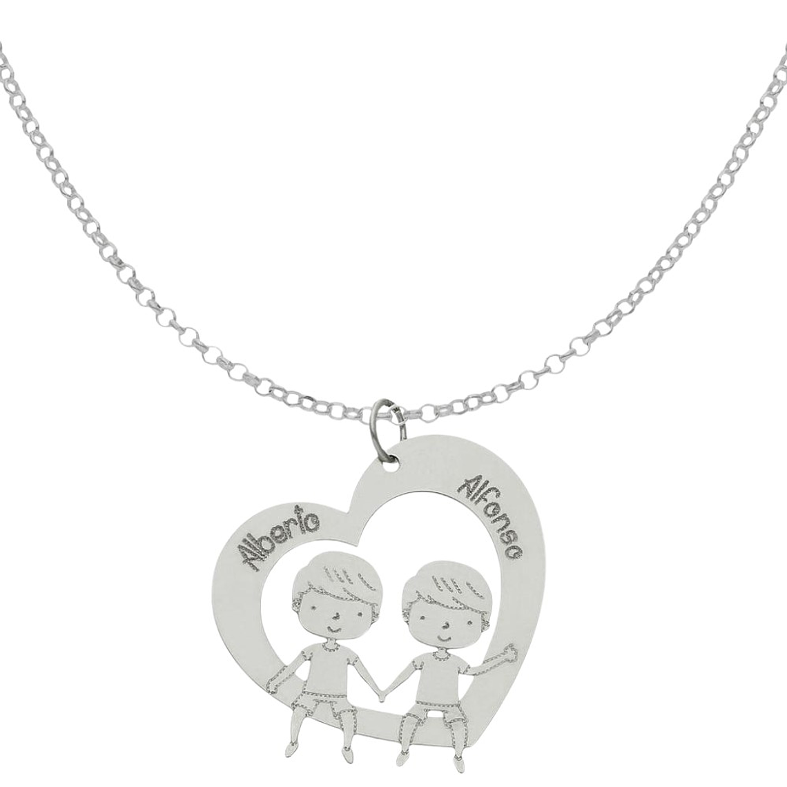 Gargantilla personalizada de niños con nombre plata 1