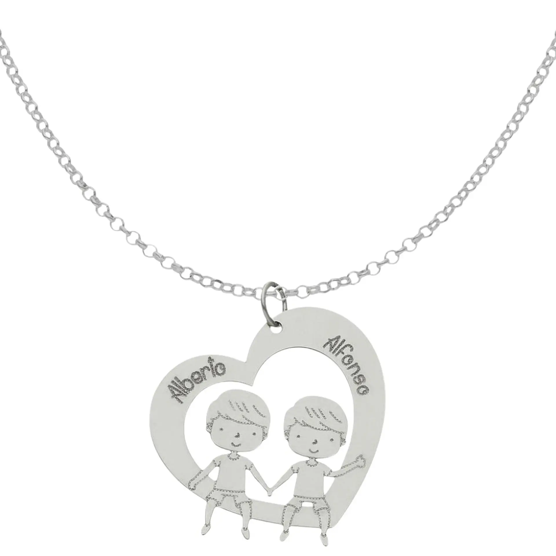 Gargantilla personalizada de niños con nombre plata 1
