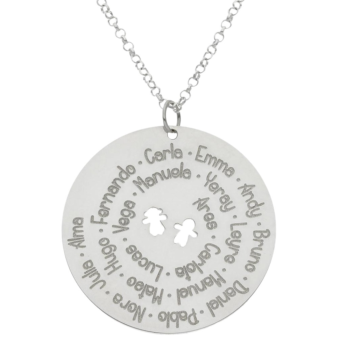 Gargantilla personalizada con nombres plata  1