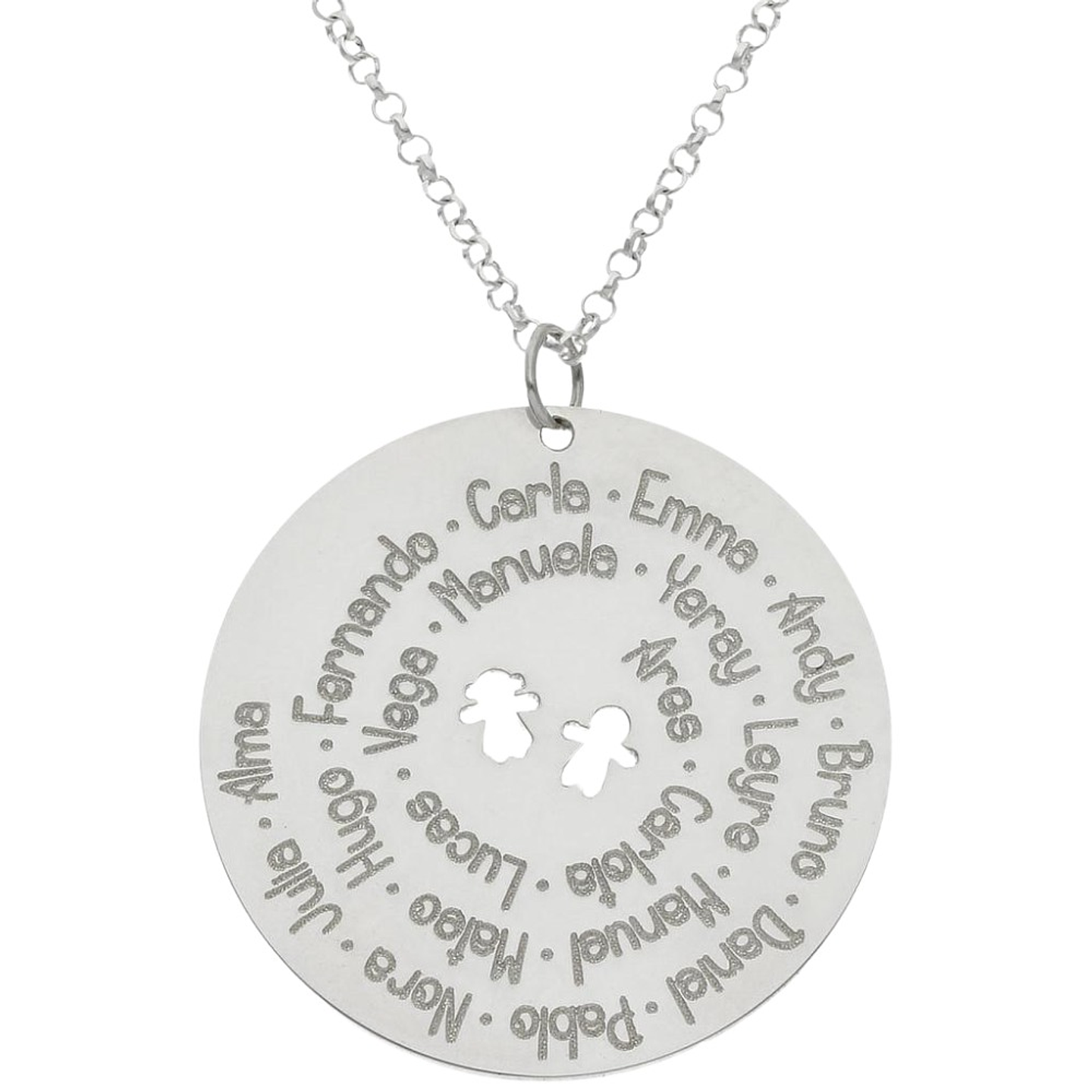 Gargantilla personalizada con nombres plata  1