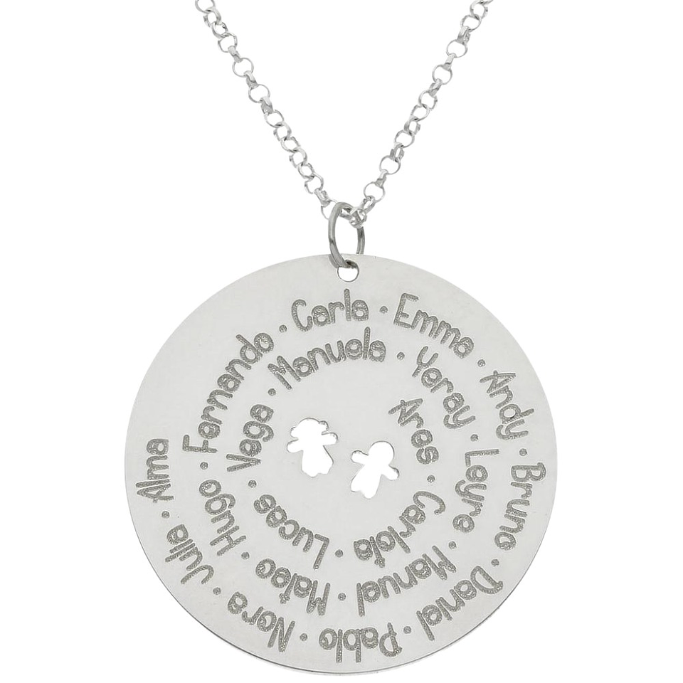 Gargantilla personalizada con nombres plata  1