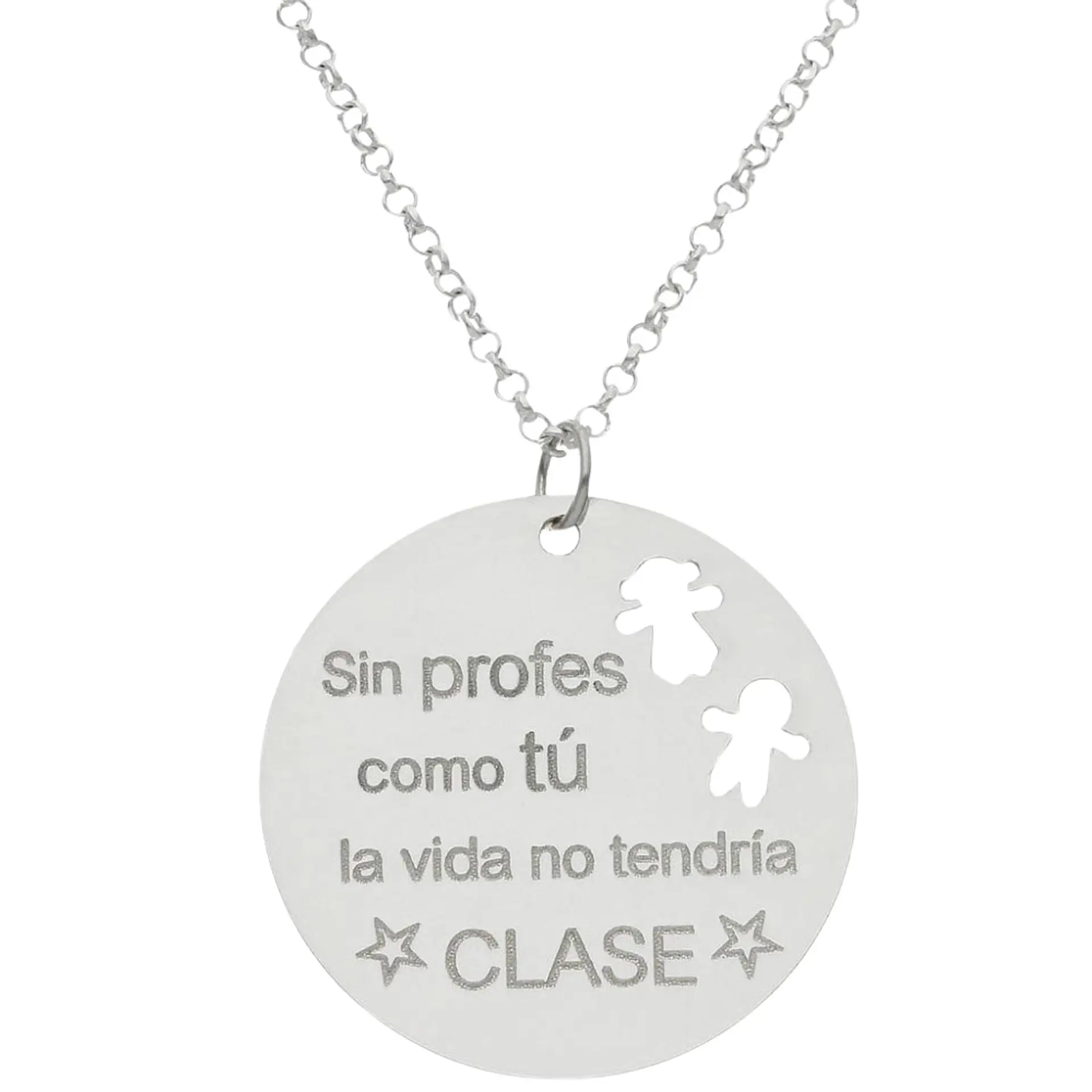 Gargantilla personalizada para la profe plata 1
