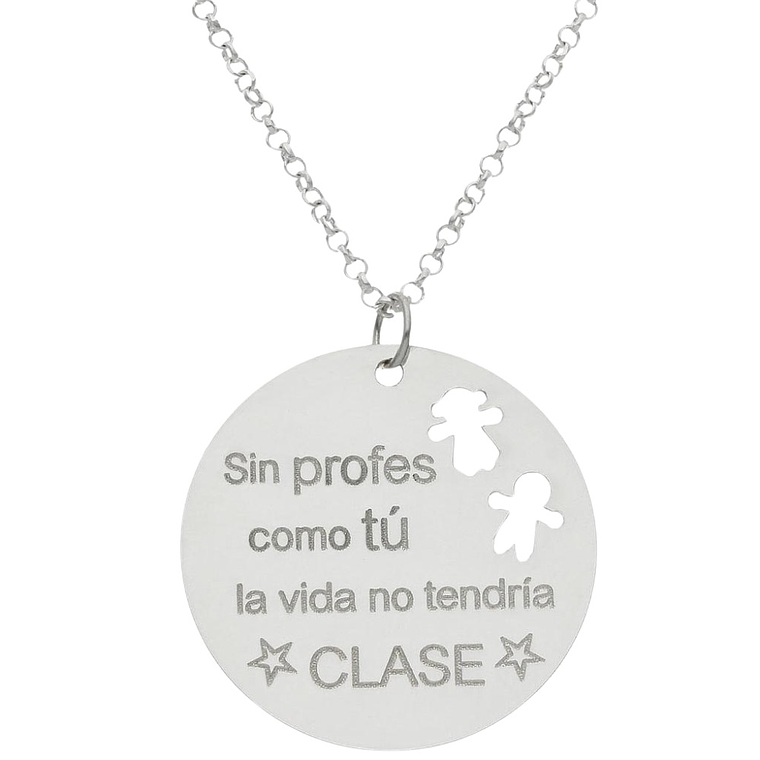 Gargantilla personalizada para la profe plata 1