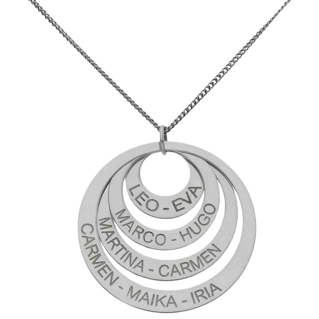 Gargantilla personalizada con nombres plata 1