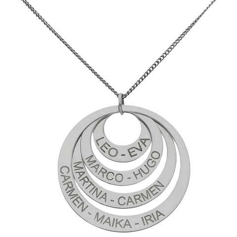 Gargantilla personalizada con nombres plata