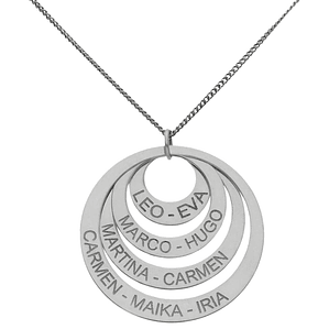 Gargantilla personalizada con nombres plata