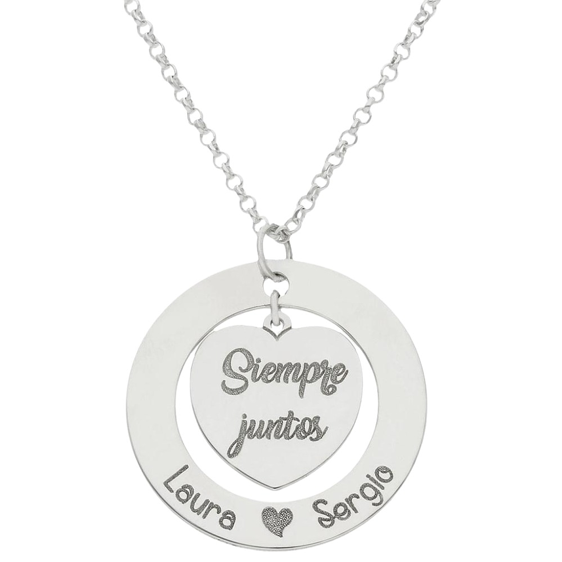 Gargantilla personalizada para comprometidos plata  1