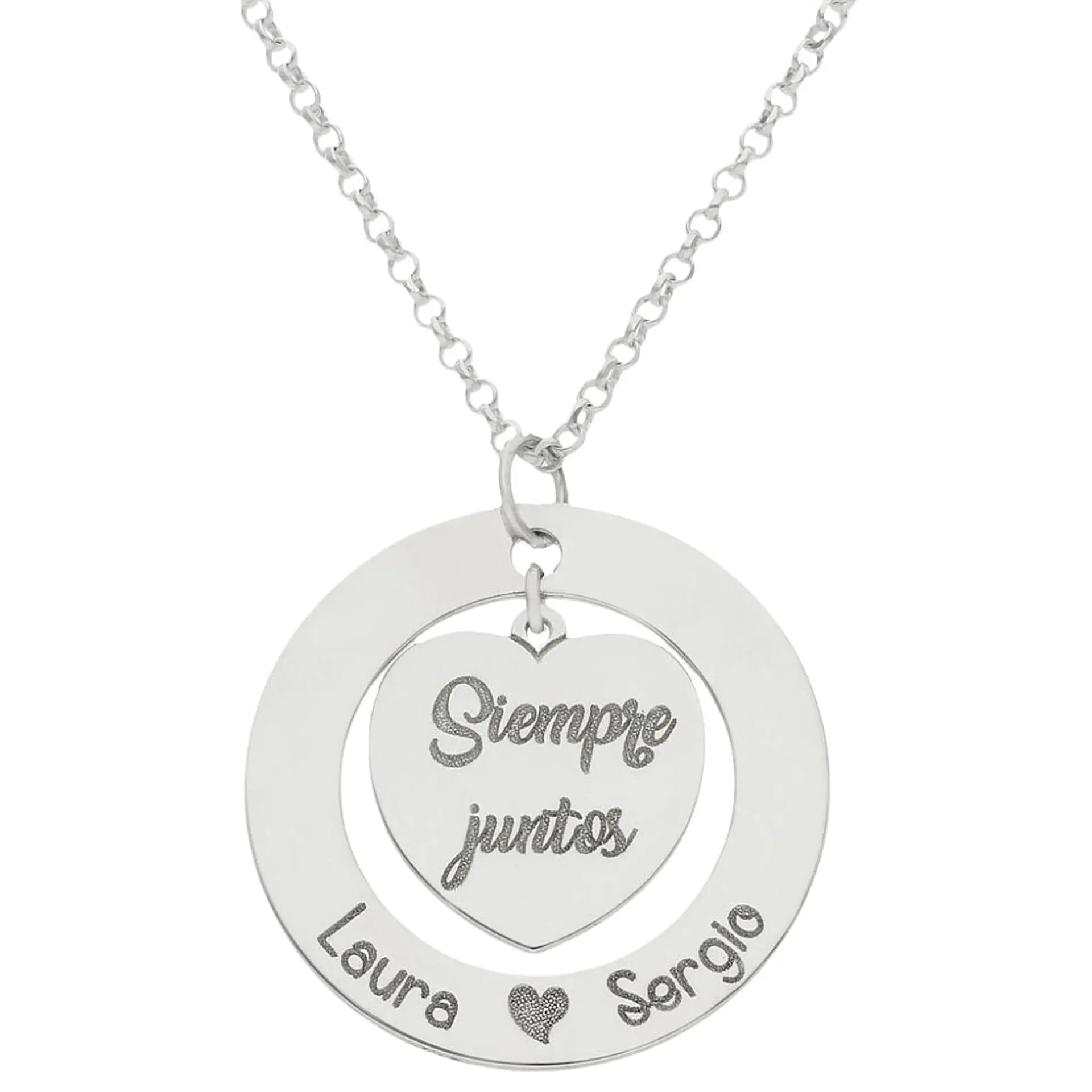 Gargantilla personalizada para comprometidos plata  1