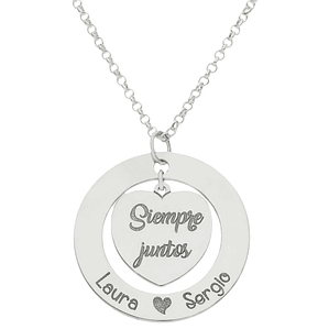 Gargantilla personalizada para comprometidos plata 