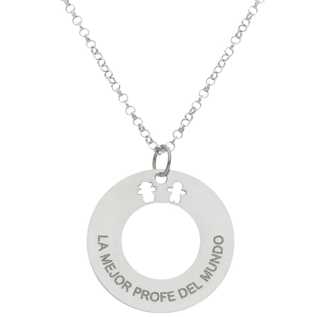 Gargantilla personalizada para tu profe favorita plata 1