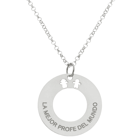 Gargantilla personalizada para tu profe favorita plata