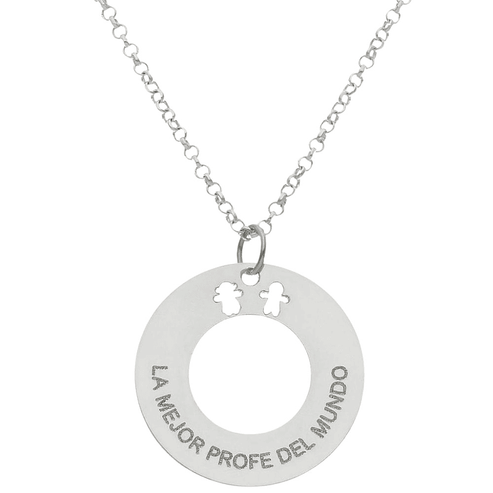 Gargantilla personalizada para tu profe favorita plata 1